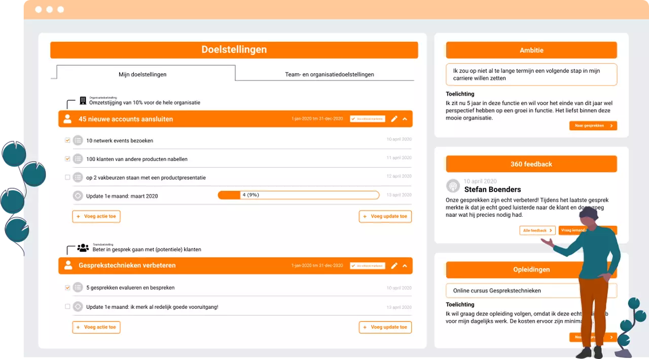 MyVIP gesprekscyclus module op laptop