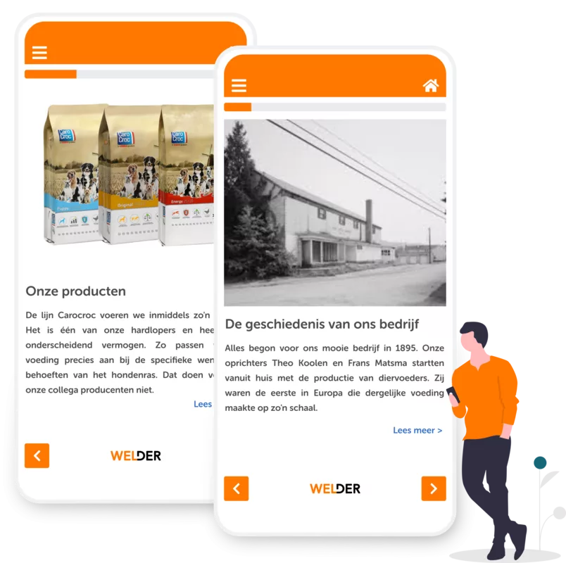 MyNewJob module kennis delen op mobiel