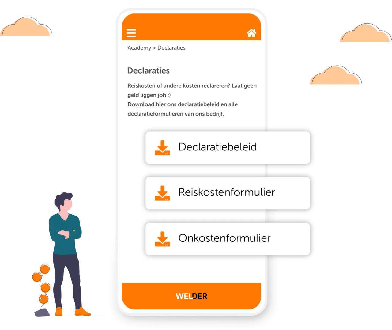 MyAcademy module documenten en formulieren op mobiel