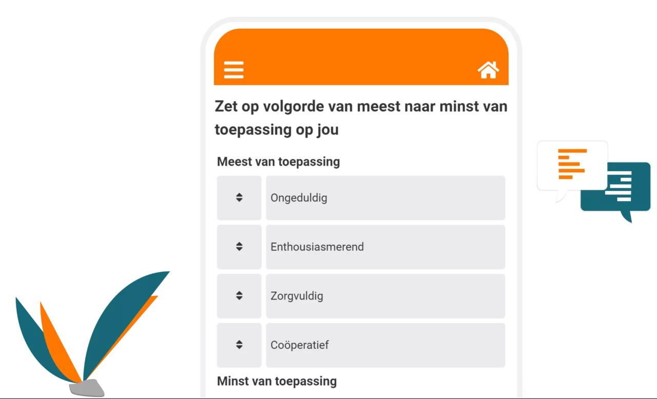 MySurvey vragenlijst module op mobiel