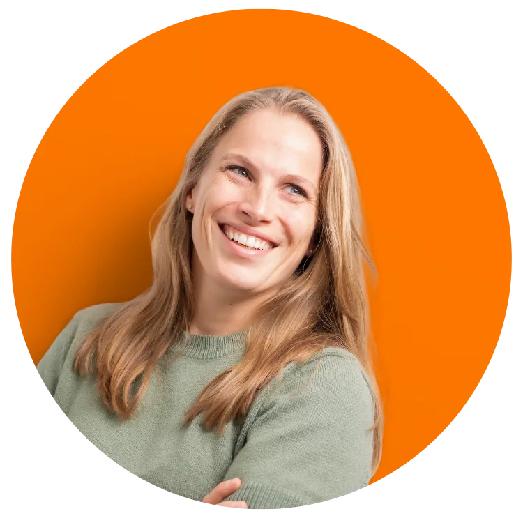 Profielfoto website Mirte van Lieshout Oranje 2025